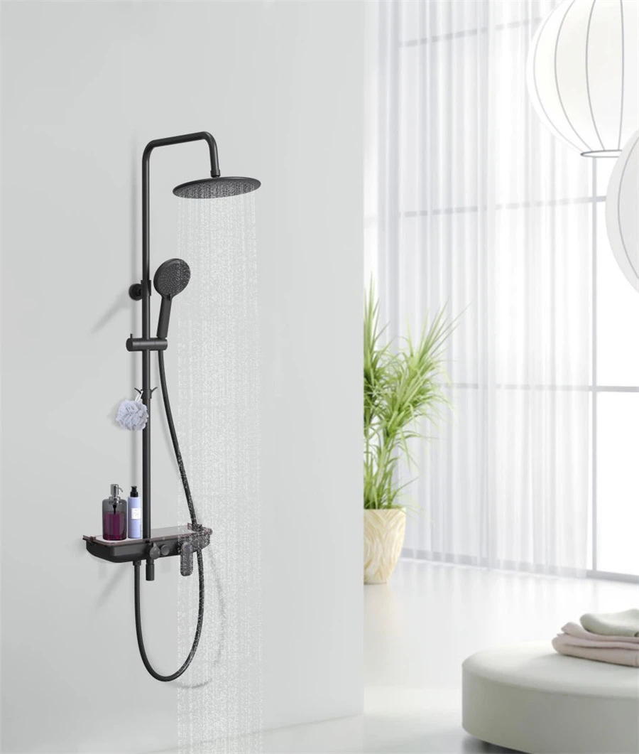 shower faucet matte black